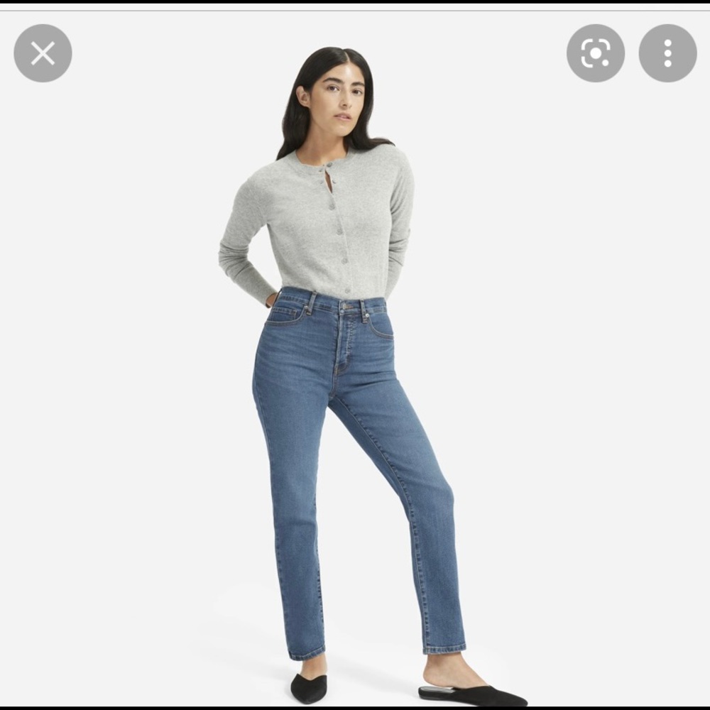 Everlane high rise slim straight ankle jeans